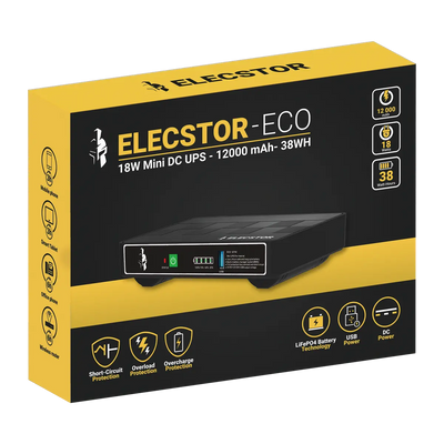 Elecstor 18W Mini UPS 12 000mAh - 38WH