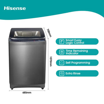 Hisense 18kg Titanium Top Loader WTY1802T